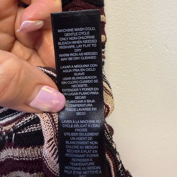 White House Black Market Multicolor Striped Sweater Tunic Women’s Size Medium - Picture 10 of 10